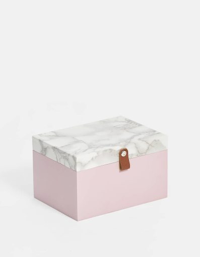 Caixa rosa e mármore | Stradivarius - 7.99€